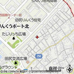 大阪府泉南郡田尻町嘉祥寺1074周辺の地図