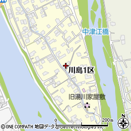 山口県萩市川島１区周辺の地図