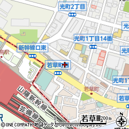 和×中×韓 食べ飲み放題居酒屋 三国団（さんごくだん）広島駅前周辺の地図