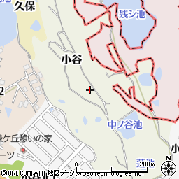 大阪府泉南郡熊取町小谷周辺の地図