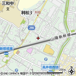 広島県広島市佐伯区利松周辺の地図