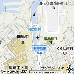 広島県尾道市向島町富浜232-40周辺の地図