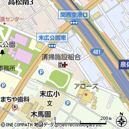 大阪府泉佐野市高松南周辺の地図