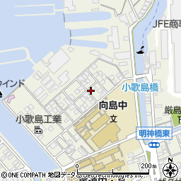 広島県尾道市向島町富浜16058-93周辺の地図