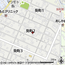 大阪府泉佐野市葵町2丁目周辺の地図