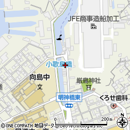 広島県尾道市向島町富浜232-54周辺の地図