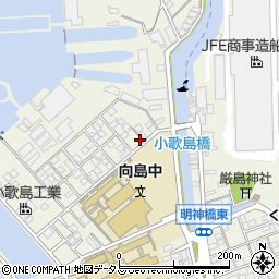 広島県尾道市向島町富浜16058-55周辺の地図