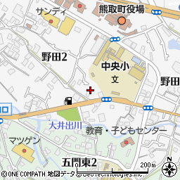 大阪府泉南郡熊取町野田2丁目3周辺の地図