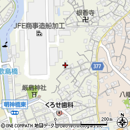 広島県尾道市向島町富浜259-4周辺の地図