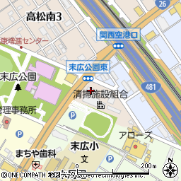 株式会社クリタス　泉佐野事業所周辺の地図