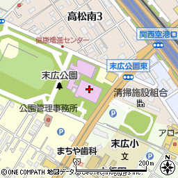 泉佐野市立　市民総合体育館周辺の地図