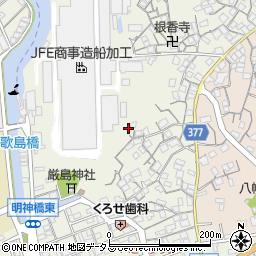広島県尾道市向島町富浜259-1周辺の地図