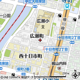 広島県広島市中区広瀬町周辺の地図