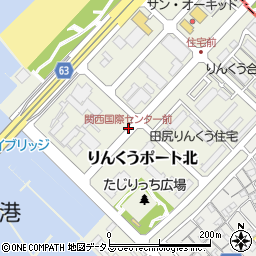 関西国際センター前周辺の地図