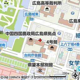 広島県広島市中区上八丁堀周辺の地図