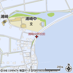 浦崎中学校前周辺の地図