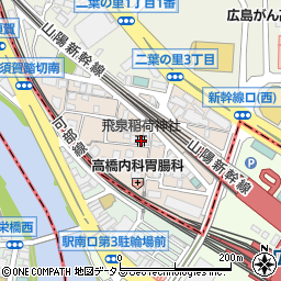 飛泉稲荷神社周辺の地図