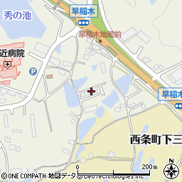 広島県東広島市西条町御薗宇722周辺の地図