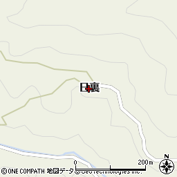 奈良県東吉野村（吉野郡）日裏周辺の地図