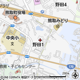 大阪府泉南郡熊取町野田1丁目11周辺の地図