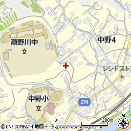 広島県広島市安芸区中野周辺の地図