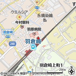 羽原病院周辺の地図