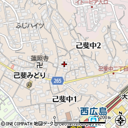 広島県広島市西区己斐中2丁目周辺の地図