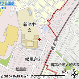 松風台第2公園周辺の地図
