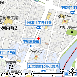 リパーク広島中広町１丁目第２駐車場周辺の地図