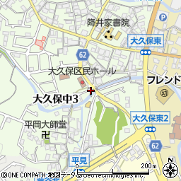 金田花店　大久保店周辺の地図