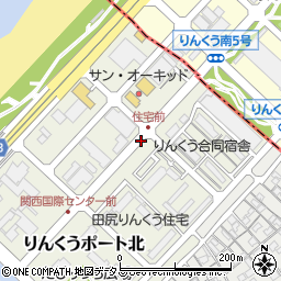 大阪府泉南郡田尻町りんくうポート北周辺の地図