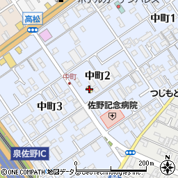 セブンイレブン泉佐野中町店周辺の地図