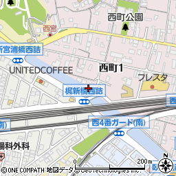 梶新橋周辺の地図