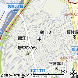 広島県安芸郡府中町鶴江周辺の地図