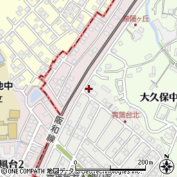 大阪府泉南郡熊取町青葉台1丁目11-43周辺の地図