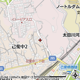 広島県広島市西区己斐中2丁目3周辺の地図