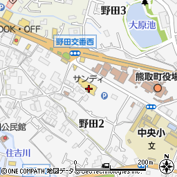 サンディ熊取店周辺の地図
