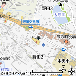 サンディ熊取店駐車場周辺の地図