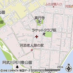 山口県萩市河添周辺の地図