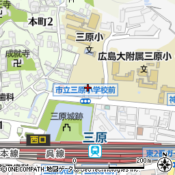 日本キリスト教団三原教会周辺の地図
