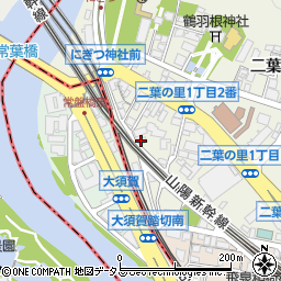 鍵の出張救急車広島市東区二葉の里営業所２４時間受付センター周辺の地図