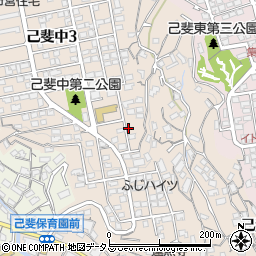 広島県広島市西区己斐中周辺の地図
