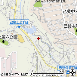 広島県広島市西区己斐上1丁目周辺の地図