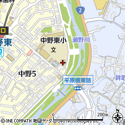 中野東児童館周辺の地図