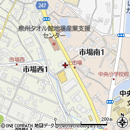 シキボウクリーニング泉佐野店周辺の地図