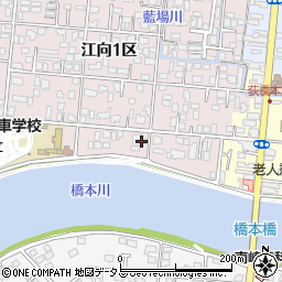 山口県萩市江向１区8周辺の地図