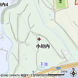 大阪府泉南郡熊取町小垣内周辺の地図