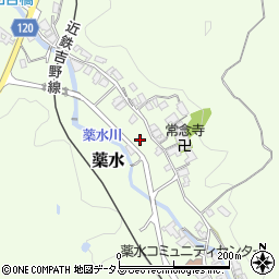 奈良県吉野郡大淀町薬水周辺の地図