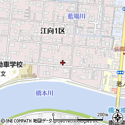 山口県萩市江向１区17周辺の地図