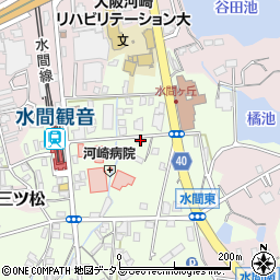大阪府貝塚市水間166-3周辺の地図